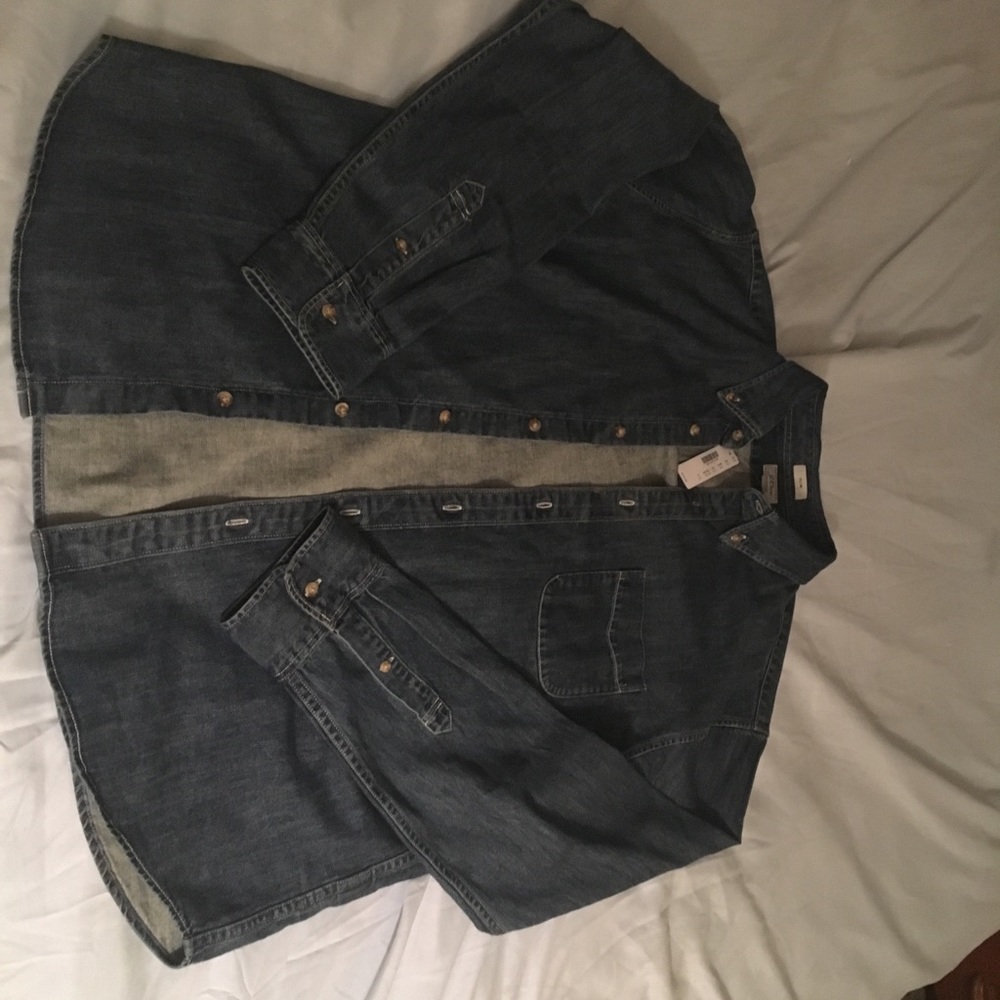 Dark jean denim shirt